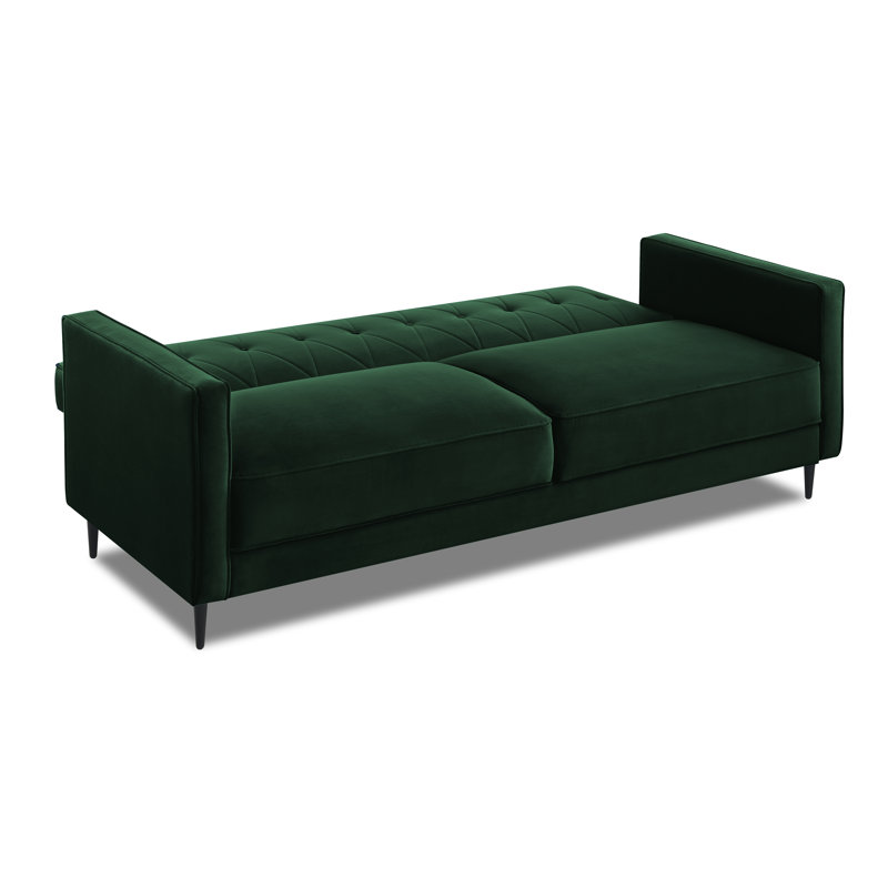 Aticus 3 Seater Sofa Bed, Hunter Green Velvet