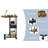Modern 3 Tier End Table Rack Side Table Cart With 360 Rolling Wheels & Drawer