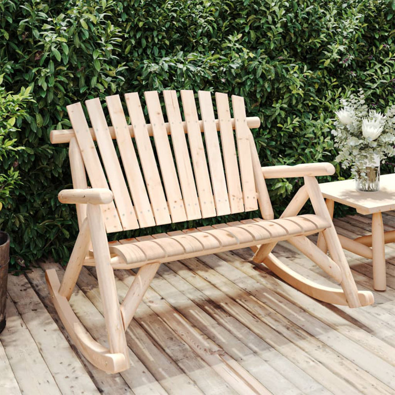 Chaise berçante d'extérieur en épinette, Brun clair