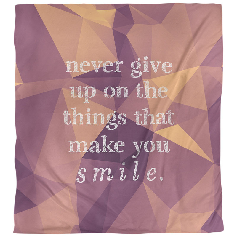 Housse de couette simple Joy and Perseverance Quote, Housse de couette pour très grand lit, Morganite