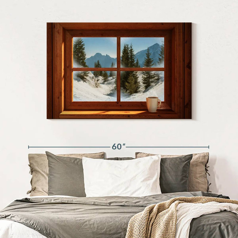 Lilie Winter Window View, 32" H x 48" W