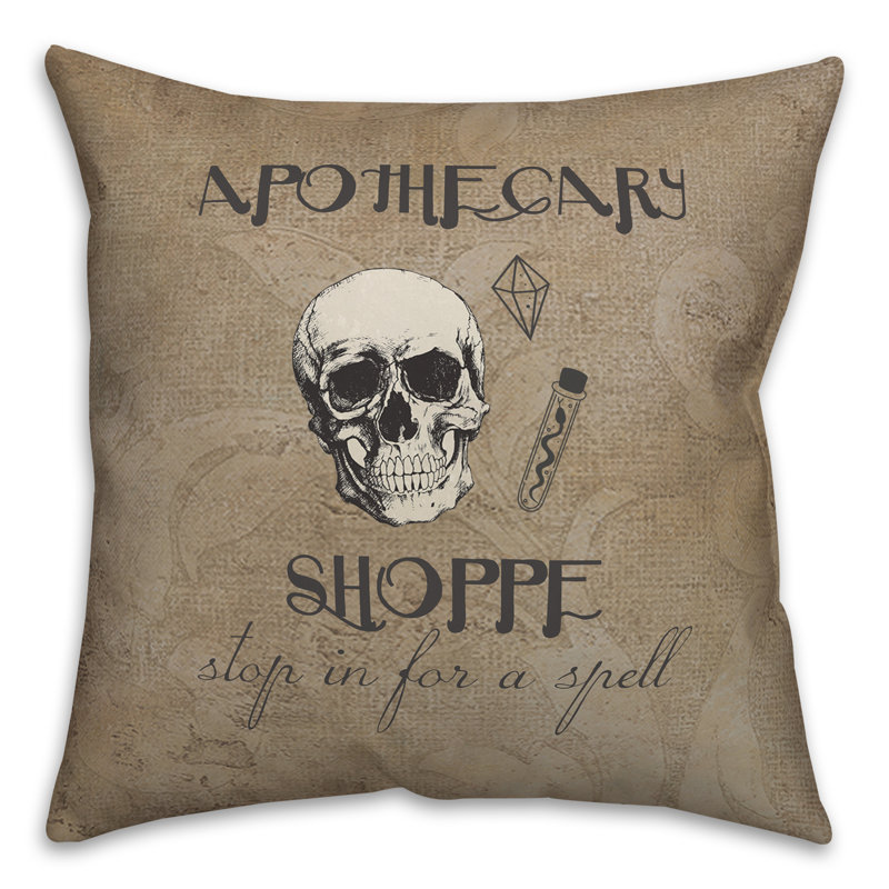 18" x 18" Halloween Polyester Square Throw Pillow