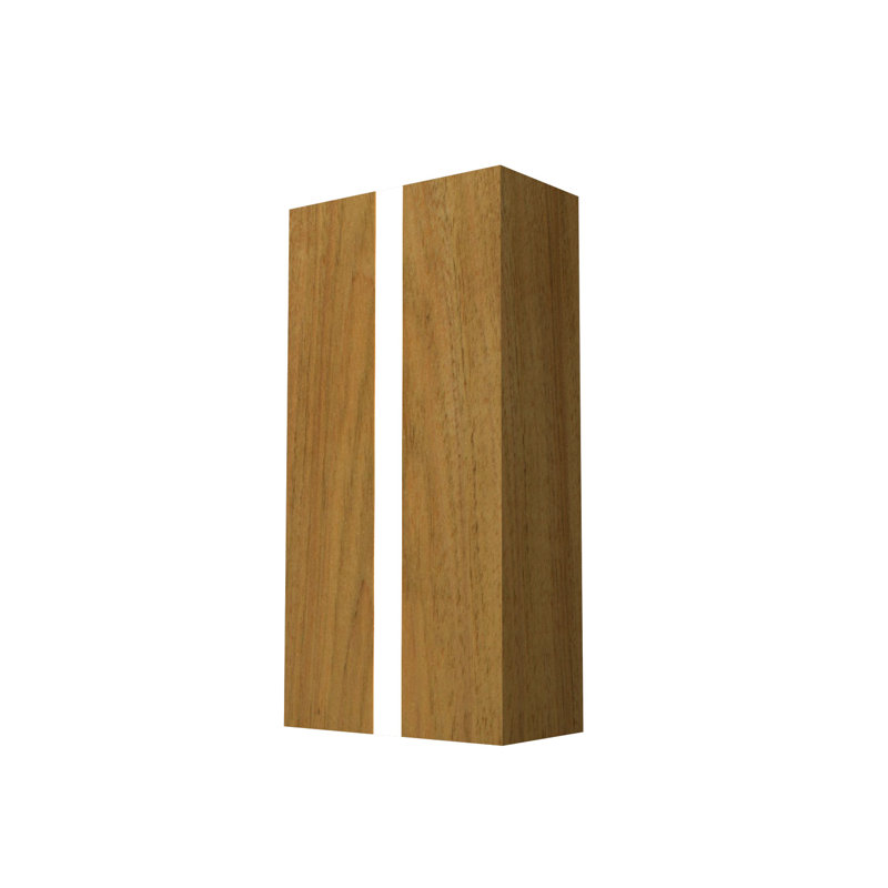 Clean Manufactured Wood Flush Mounted Sconce, Louro Freijó