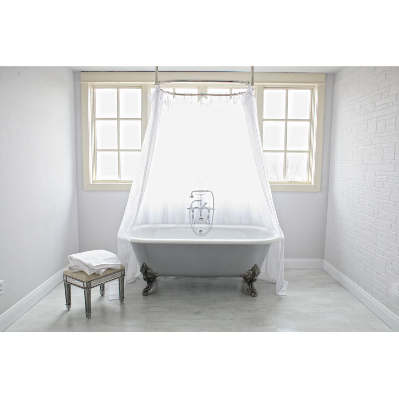 Edwardian Exposed Floor Mount Tub Filler, English Bronze