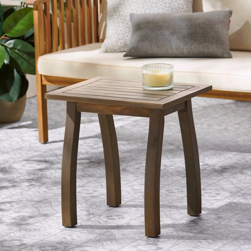Acacia Wood Outdoor Accent Table