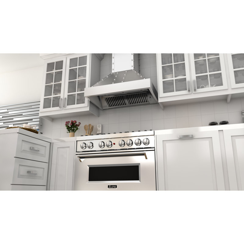 48" Designer Copper 700 CFM Ducted Wall Mount Range Hood in DuraSnow Stainless Steel