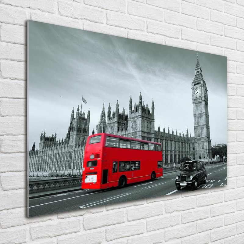London bus 1 Piece Wall Art on Glass