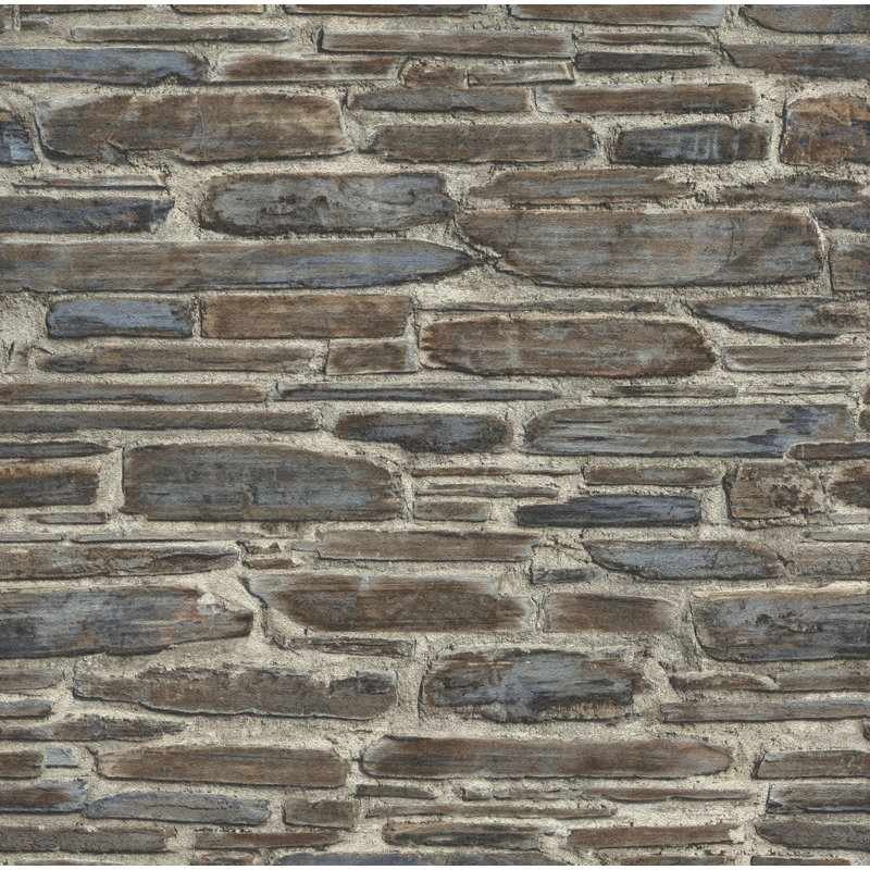 Rouleau de papier peint L 33 pi x l 20,5 po Crown Stone, Gris
