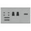  Storage Bench 3 Pcs Grey 150 X 1 X 80 Cm Powder-Coated Steel
