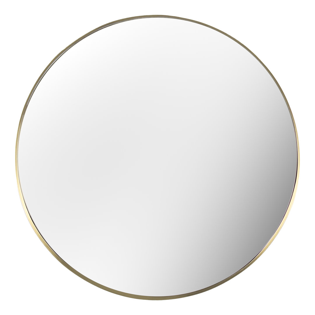 Round Metal Wall Mounted Accent Mirror