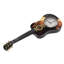 Horloge murale silencieuse en forme de ukulélé, alarme décorative pour chambre, dortoir d'étudiant, bureau 5681 (46 x 17,5 x 4,5 cm / 18,1 x 6,9 x 1,8 po)