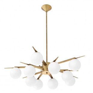 Lustre suspendu en laiton clair Venezia