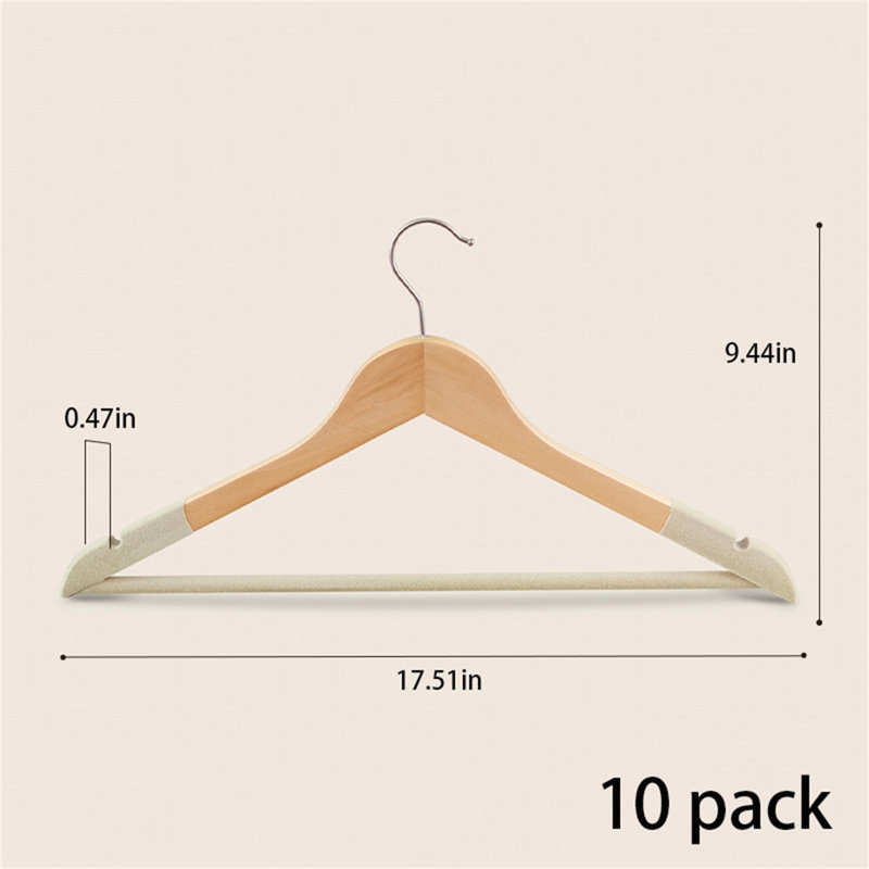 Solid Wood Clothes Hanger, 10