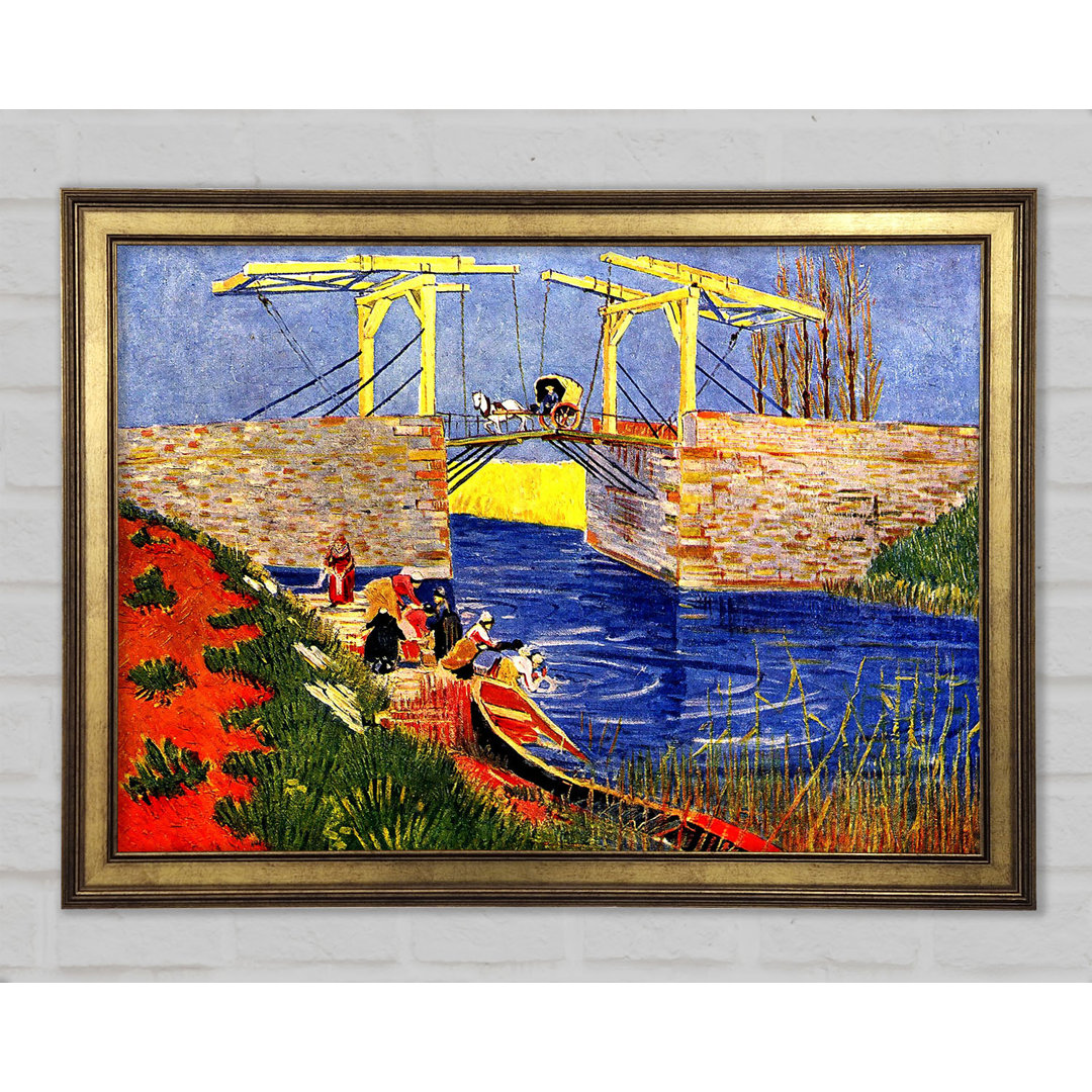 Van Gogh Die Langlois-Brücke in Arles mit Frauen beim Waschen - Einzelbildrahmen Kunstdrucke