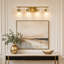 Luminaire pour meuble-lavabo de salle de bain 4 lumières en laiton clair 32 po Billie-1732050523