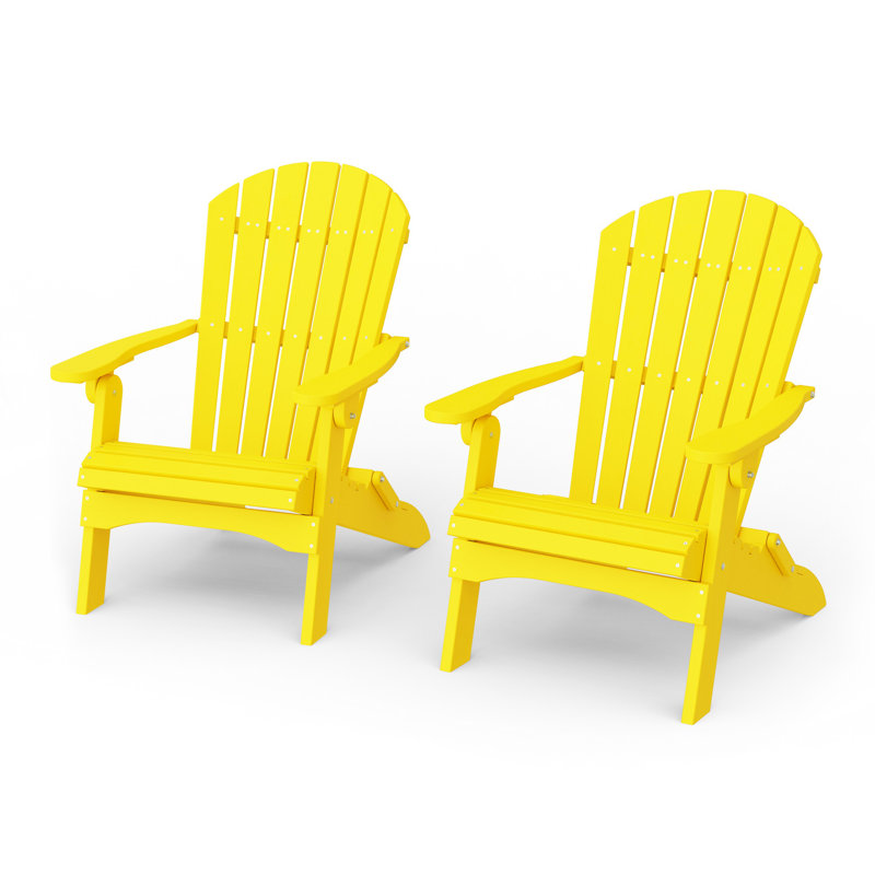 Ensemble de 2 chaises pliantes Heritage Adirondack, Jaune citron