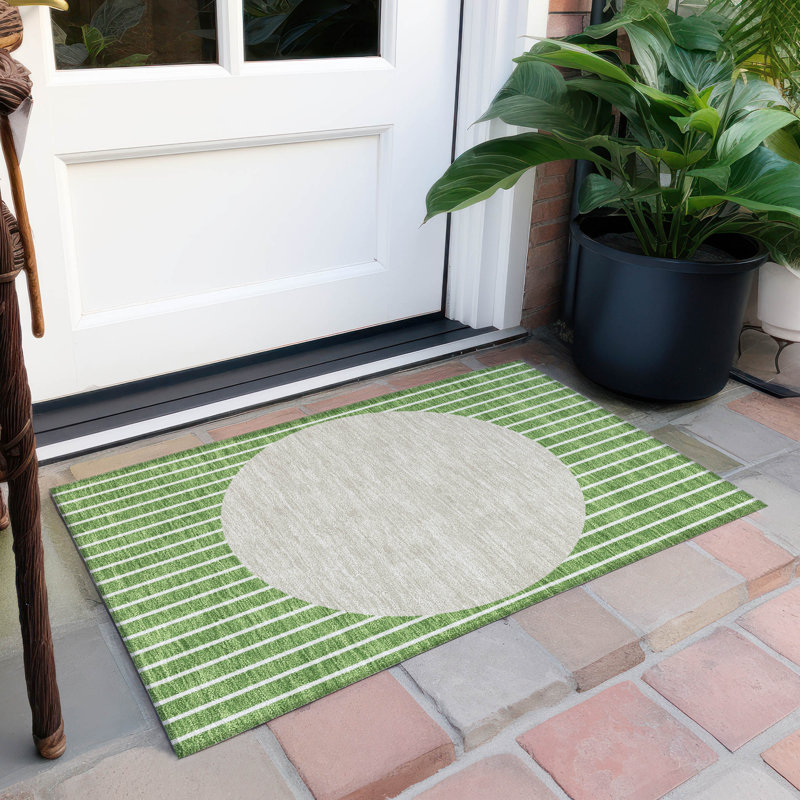Tapis vert intérieur / extérieur lavable à la machine Chantille ACN994, Rectangle 1 pi 8 po x 2 pi 6 po