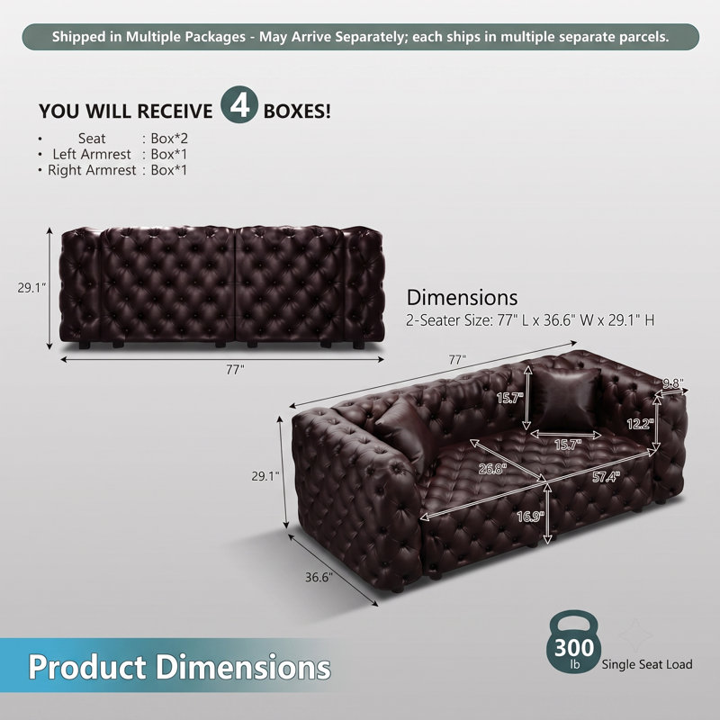 Canapé modulaire moderne, capitonné à la main avec des coussins, personnalisable pour le salon
