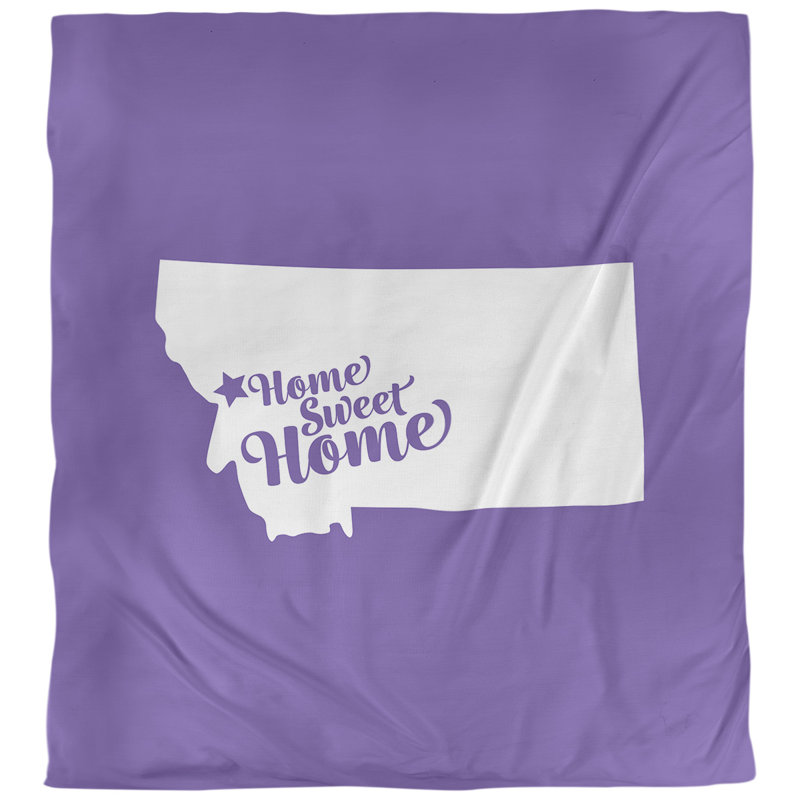 Housse de couette missoula doux, Housse de couette pour grand lit, Mauve, Polyester brossé