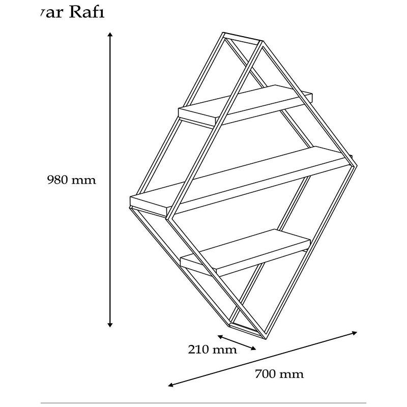 Ensemble de 3 tablettes décoratives en diamant