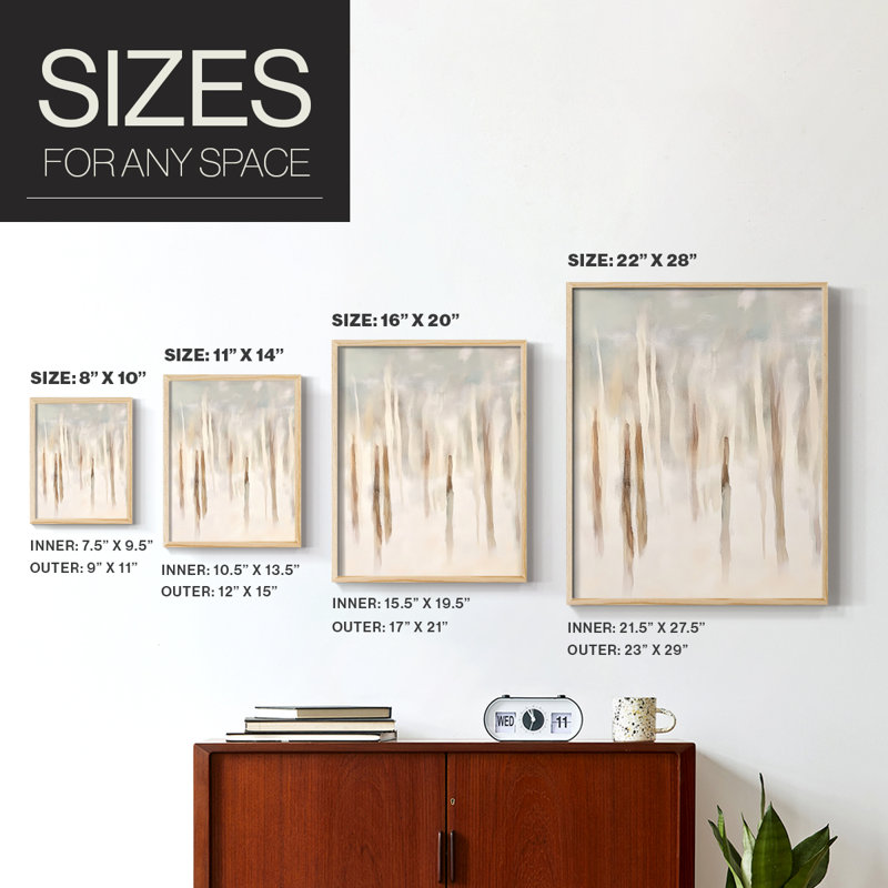 ABSTRACT Series DCCCXXII-Premium Framed Print -Ready to Hang - No Nails Required - No Nails Required, Bois naturel