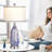 26" Coastal Glass USB Table Lamps with Touch Control & Night Light