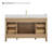 Lala 60" Single Bathroom Vanity with Grain White Engineered Stone Countertop without Mirror-1854023470