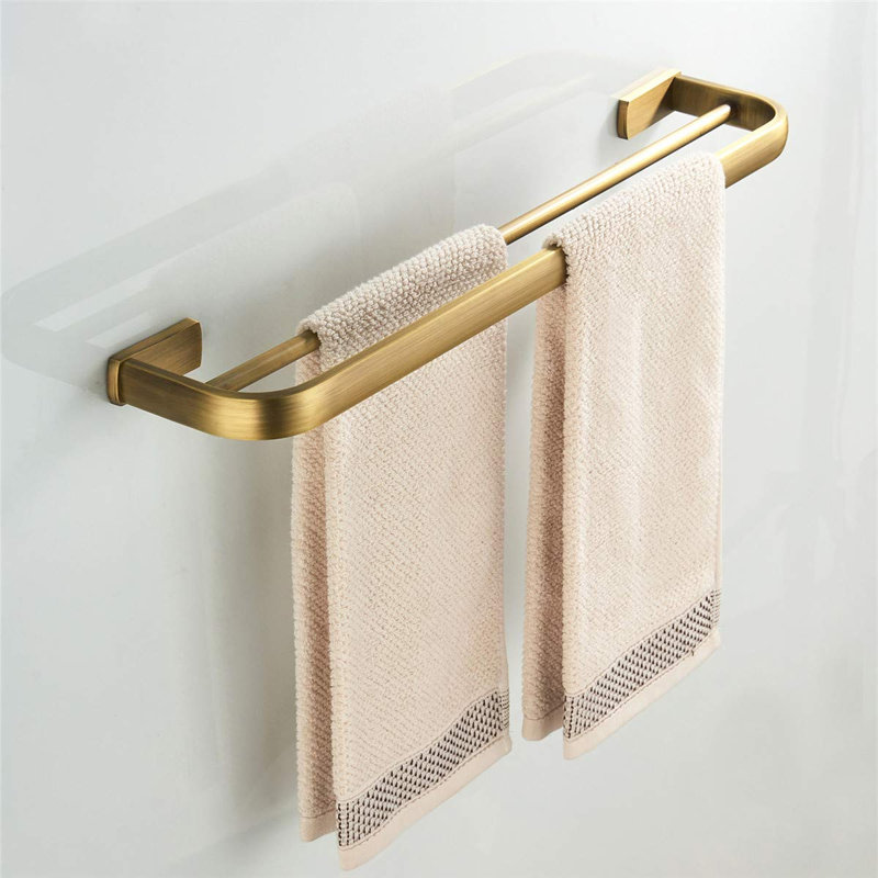 Amelah 57cm 1 Wall Towel Bar, Antique Brass