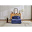 Canapé à compression, canapé-lit convertible au sol avec structure de forme fixe, canapé modulaire à assise simple sans os, sans assemblage requis, tissu chenille, pour la chambre du salon, bleu foncé-132397830
