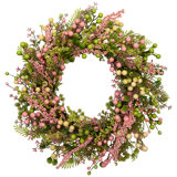 Berries And Olives Artificial Spring Wreath - 25" - Pastel
