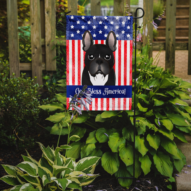 Drapeau de jardin Leighanne, Bouledogue français (noir)