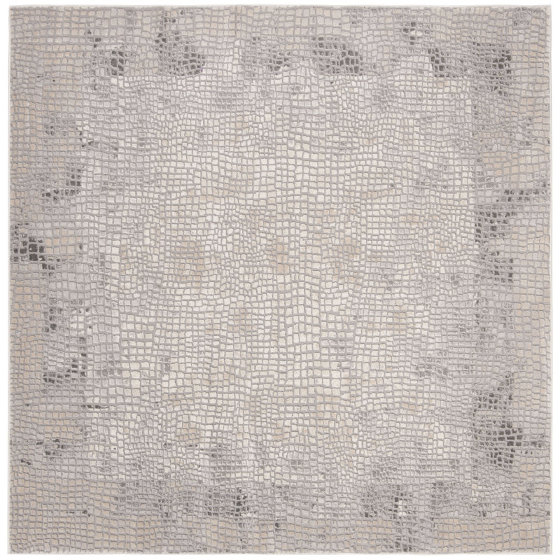 Edvin Performance Abstract Rug, Square 6'7"