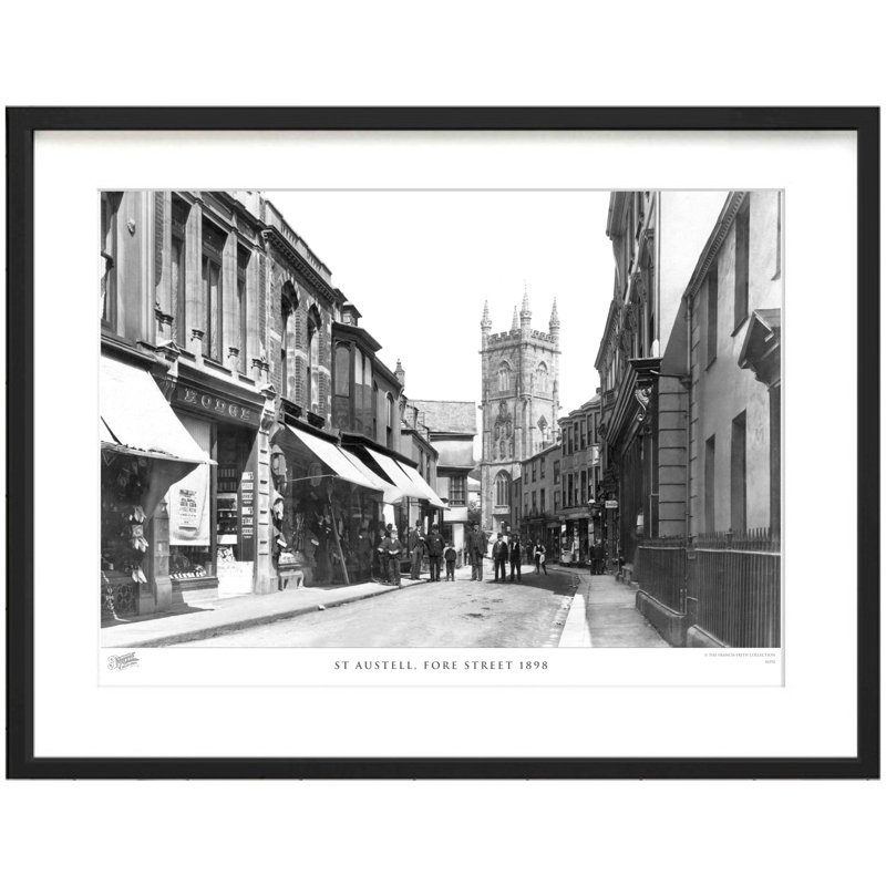 St Austell, Fore Street 1898 by Francis Frith - Single Picture Frame Print, 40cm H x 50cm W x 2.3cm D