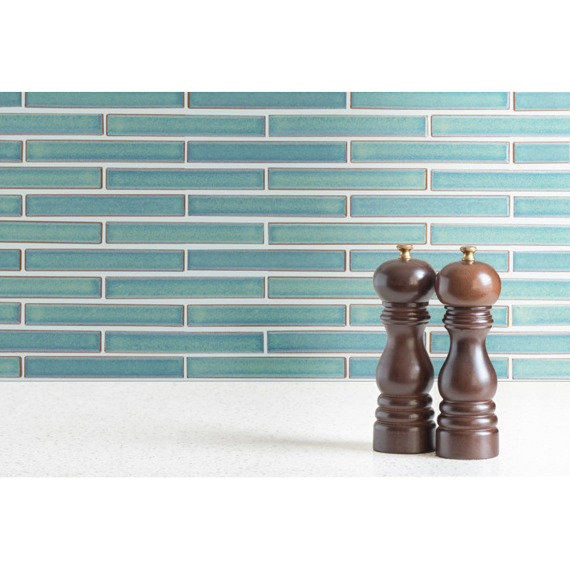 Regala™ 12" x 12" Porcelain Brick Joint Mosaic Wall Tile, Present