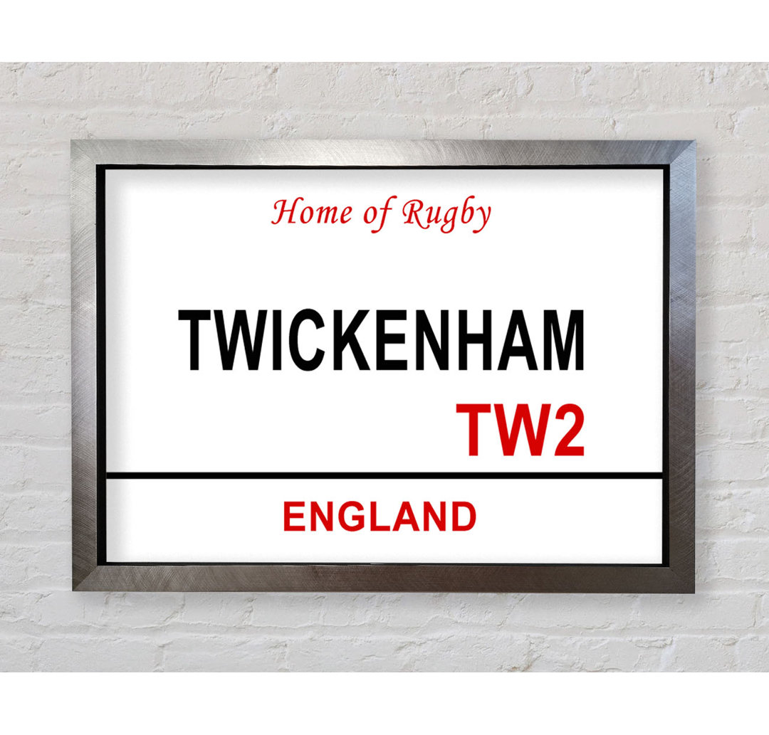 Twickenham Signs Gerahmter Druck Wandkunst