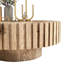 Table basse de 31,4 po, couleur de bois naturel, multifonctionnelle, lisse et délicate, table basse minimaliste moderne avec ton de bois naturel, multifonctionnelle dans les espaces de travail, lisse