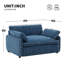 Fauteuil surdimensionné en chenille avec assise profonde-895756962
