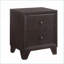 Table de chevet 2 tiroirs Espresso pour le rangement dans la chambre à coucher