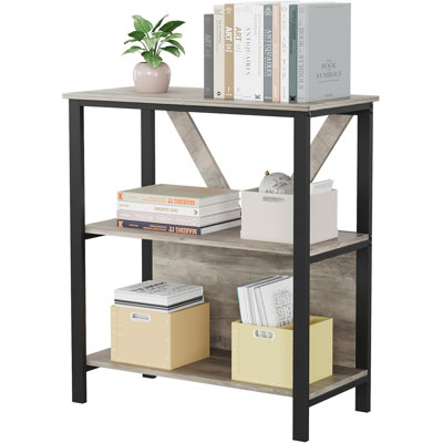 Bibliothèque intelligente à DEL - Organisateur de rangement en bois et en métal avec lumières à changement de couleur pour la maison et le bureau
