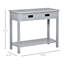 Console Hermine avec 2 tiroirs de rangement et tablette ouverte, canapé moderne pour couloir, salon, chambre à coucher, gris-1958539414