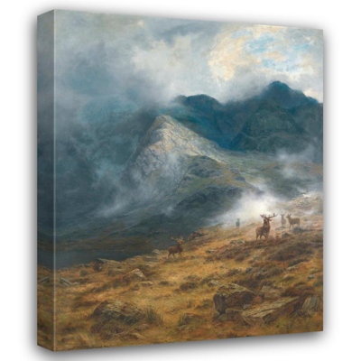 «After the Shower - a Highland Brae» par Louis Bosworth Hurt - Art mural sur toile tendue avec châssis