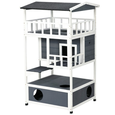 Niche pour chat en bois Pawhut