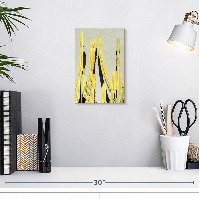 Harnek Yellow Cactus, 12" H x 8" W