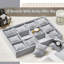 2 Pieces Velvet Watch Tray Jewellery Organizer 12 Grid Stackable Watch Bracelet Bangle Display Holder Adjustable Pillow