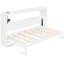 Lit simple blanc moderne avec fonctionnalité, motif, éclairage à DEL, option d'espace pour les petits espaces