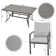 Mongeon Rectangular 84" Long Aluminum Dining Set with Cushions