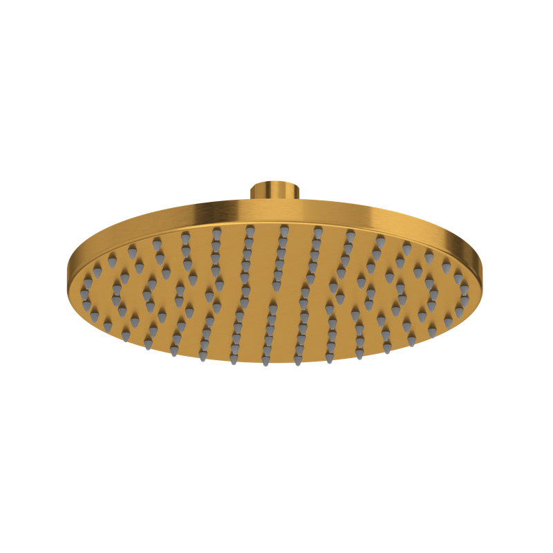 2.0 GPM 8" Rain Shower Head, Brushed Gold