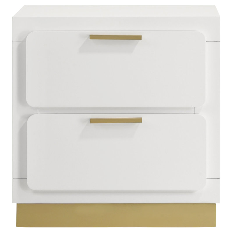Sophia 2-Drawer Nightstand, White