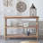 Rustic Wooden Console Table - 3 Tier, Gothic Details, 47.24" Long Entryway/Hallway Table | Gift Idea