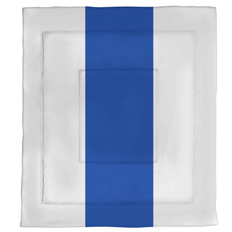 Édredon simple réversible Baltimore Baseball, Édredon très grand, Blanc, bleu, jaune